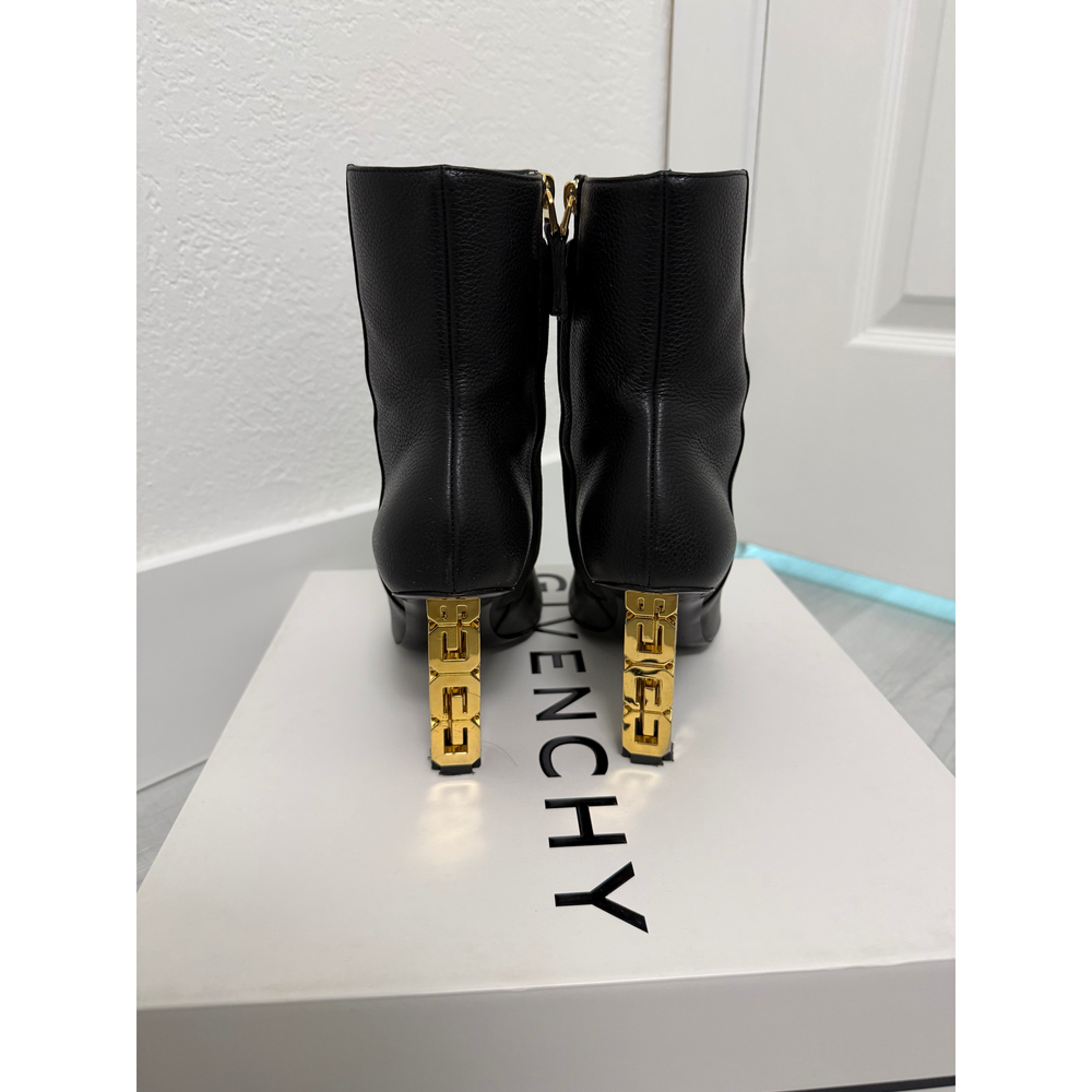 Givenchy G Cube-Heel Ankle Boots in Black - Picture 2 of 8
